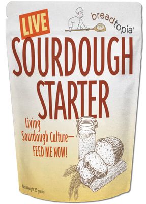 Breadtopia Live Sourdough Starter | Organic Non-GMO Ingredients | Active &amp; Ready to Go | It&#39;s Alive - Must be Fed Immediately on Delivery