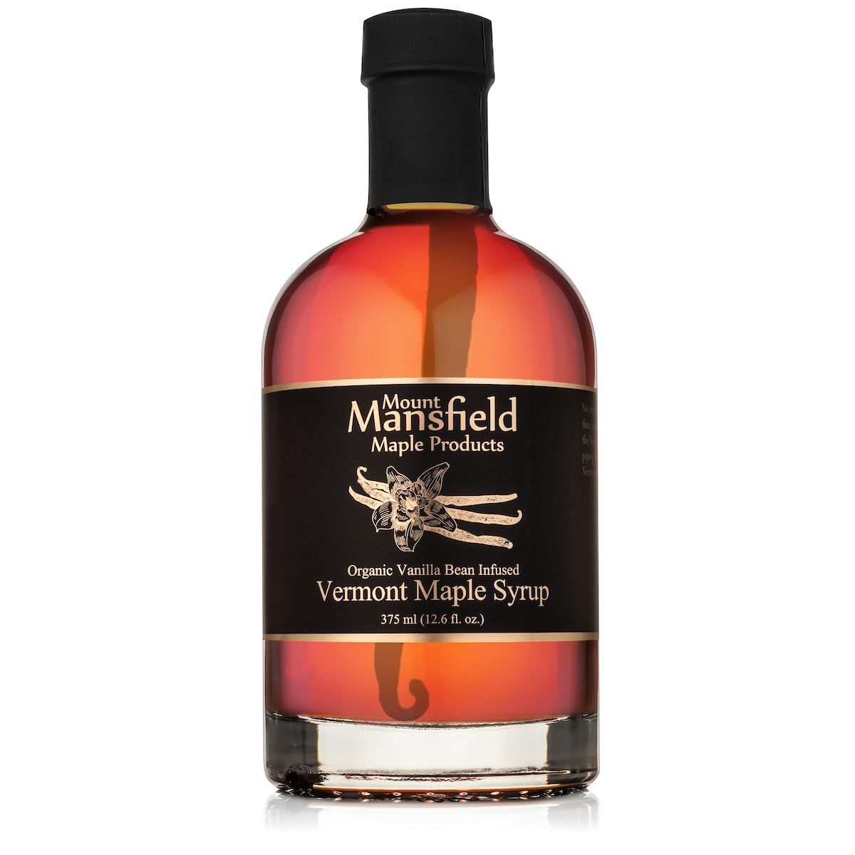 Mansfield Maple Certified Organic Vanilla Bean Infused Pure Vermont Maple Syrup 375ml
