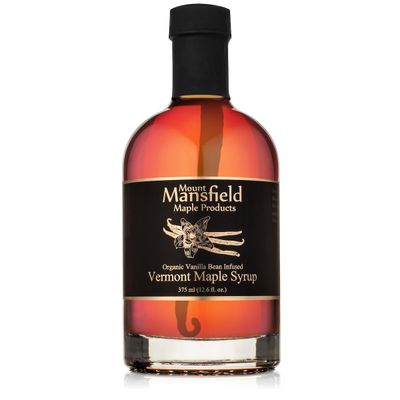 Mansfield Maple Certified Organic Vanilla Bean Infused Pure Vermont Maple Syrup 375ml