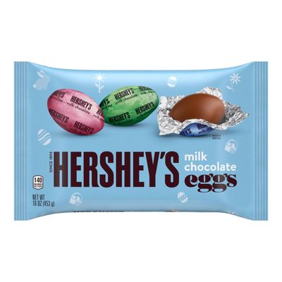 HERSHEY&#39;S Milk Chocolate Eggs, Easter Candy Bag, 16 oz