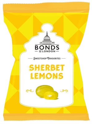 Original Bonds London Sherbet Lemons Bag Lemon Flavored Boiled Sweets With A Sherbet Centre Imported From The UK England British Candy Sweetshop Lemon Sherbets