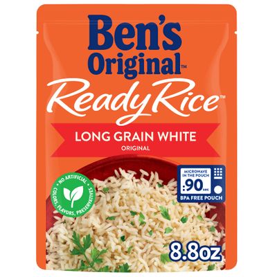 BEN&#39;S ORIGINAL Ready Rice Original Long Grain White Rice, Easy Dinner Side, 8.8 OZ Pouch (Pack of 12)