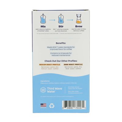 Third Wave Water Mineral Enhanced Flavor Optimizing Coffee Brewing Water, Classic Flavor Profile 5 Gallon Sticks