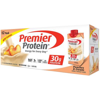 Premier Protein High Protein Shake, Peaches &amp; Cream, 132 Fl. Ounce .,, 132 Ounce ()