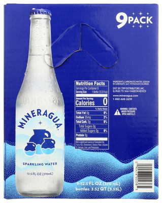 Mineragua Sparkling Water 9 Count, 3.52 QT