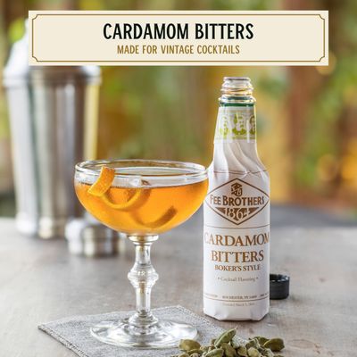 Fee Brothers Cardamom Cocktail Bitters - Aromatic Cocktail Mixer &amp; Concentrated Flavoring, Gluten Free, Vegan-Friendly, 5 fl oz