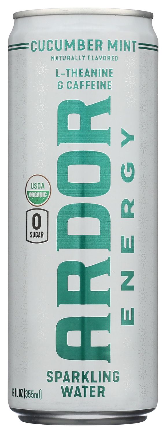 Ardor Organic Cucumber Mint Sparkling Energy Water, 12 FZ