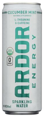 Ardor Organic Cucumber Mint Sparkling Energy Water, 12 FZ