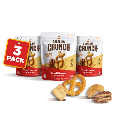 Catalina Crunch Mix Traditional Protein Snack Mix | Low Carb, Protein, Keto Snacks, Pack Of 3