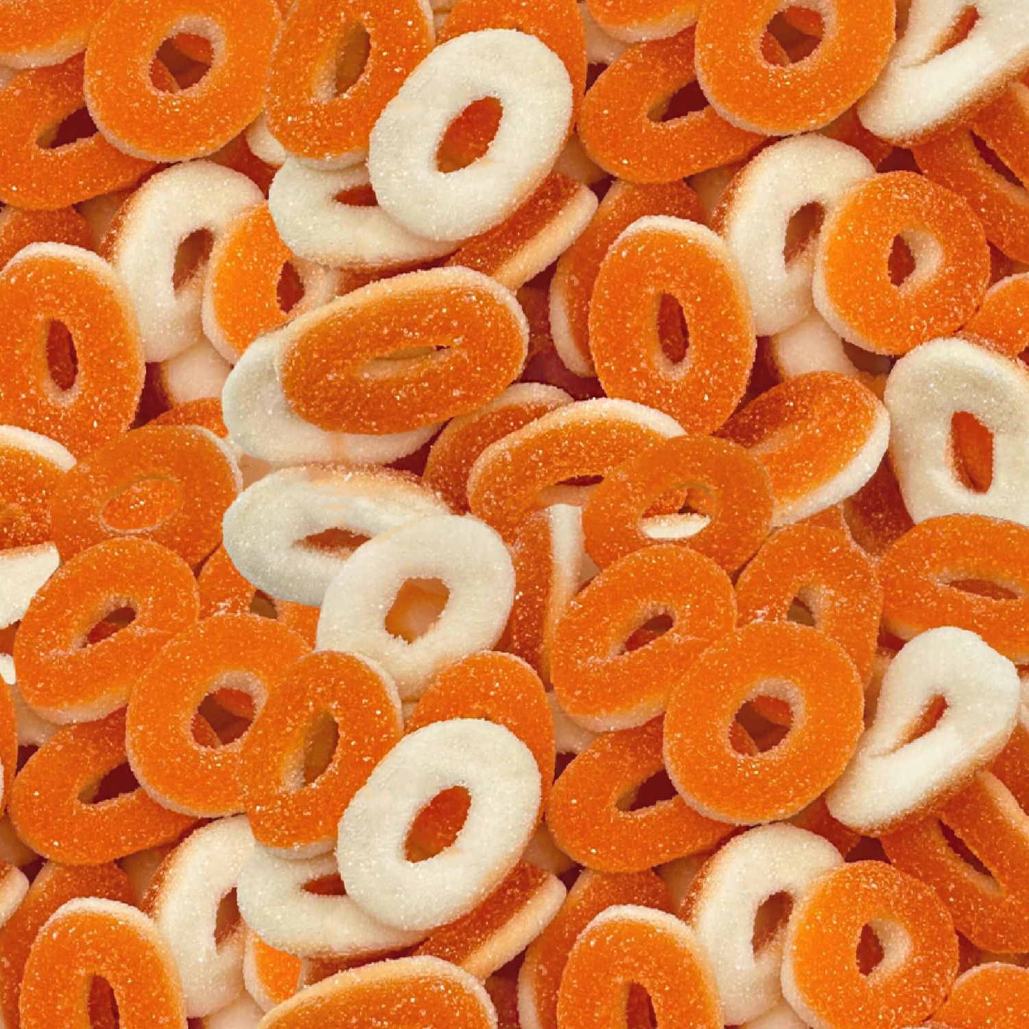 Peach Rings Candy | 2 Pound Bag | Soft Sour Sweet Gummy Candy Bulk