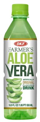 OKF Farmer&#39;s Aloe Vera Drink, Original, 16.9 Fluid Ounce (Pack of 12)