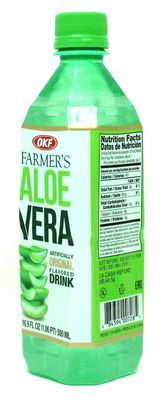 OKF Farmer's Aloe Vera Drink, Original, 16.9 Fluid Ounce (Pack of 12)