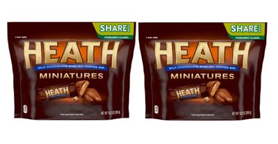 Smiling Sweets Heath Toffee Bar Miniatures Classic Bag, 10.2 Ounce - Individually Wrapped - Pack of 2