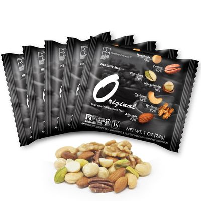 Roastery Coast - Daily Nuts Original Mixed Nuts | Mixed Nuts Snack Packs | Individually wrapped snacks | Unsalted Mixed Nuts | Nut Snacks | No peanuts | Deluxe assorted snack (22 Packs)