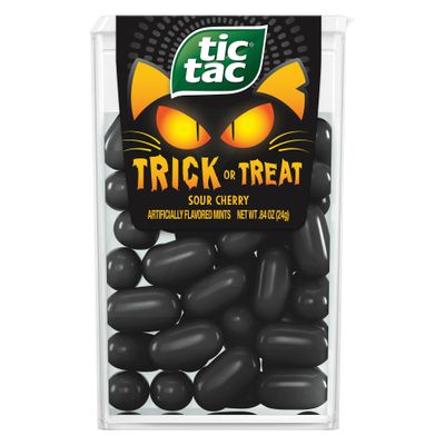 Tic Tac, Trick or Treat Sour Cherry Mints, Bulk 12 Pack, Party Favors, Great for Halloween, .84 oz Each