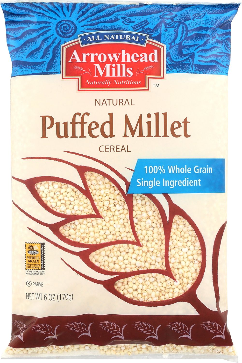 Arrowhead Mills Puffed Millet Cereal, 6 oz Bag