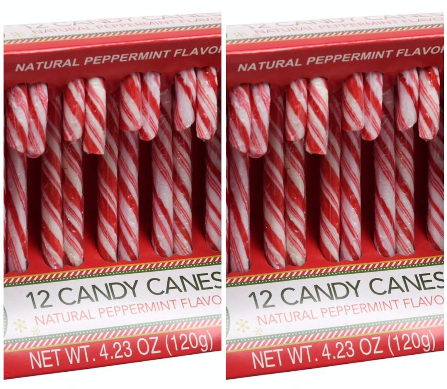 Original Peppermint Candy Canes, 4.32 ounces (2 PACK)- (24 Canes Total)