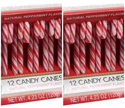 Original Peppermint Candy Canes, 4.32 ounces (2 PACK)- (24 Canes Total)