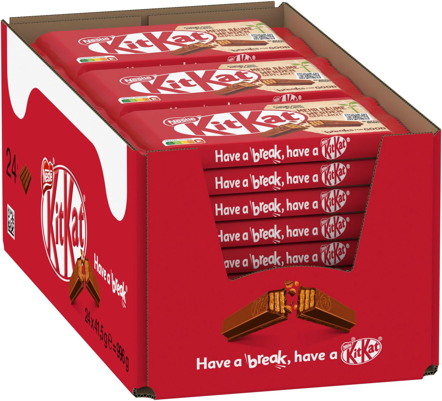 KitKat Einzelriegel, 24er Pack (24 x 45 g)