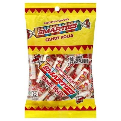 Smarties Candy Rolls Original Flavor Gluten Free &amp; Vegan Delight | Classic Sweetness from Family Owned Since 1949 Peanut Free Dairy Free &amp; Allergen Free | Perfect Halloween Treat - 5 Ounce Pack of 1