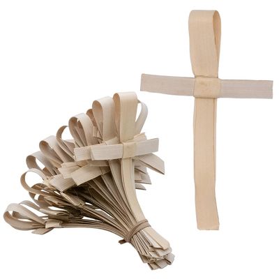 VILLAGE GIFT IMPORTERS Dried Palm Sunday Crosses | Pack of 25 | African Outreach Pre-made Palm Crosses | For Palm Sunday Church Services | Christian Parish Supplies for Lent (Small)