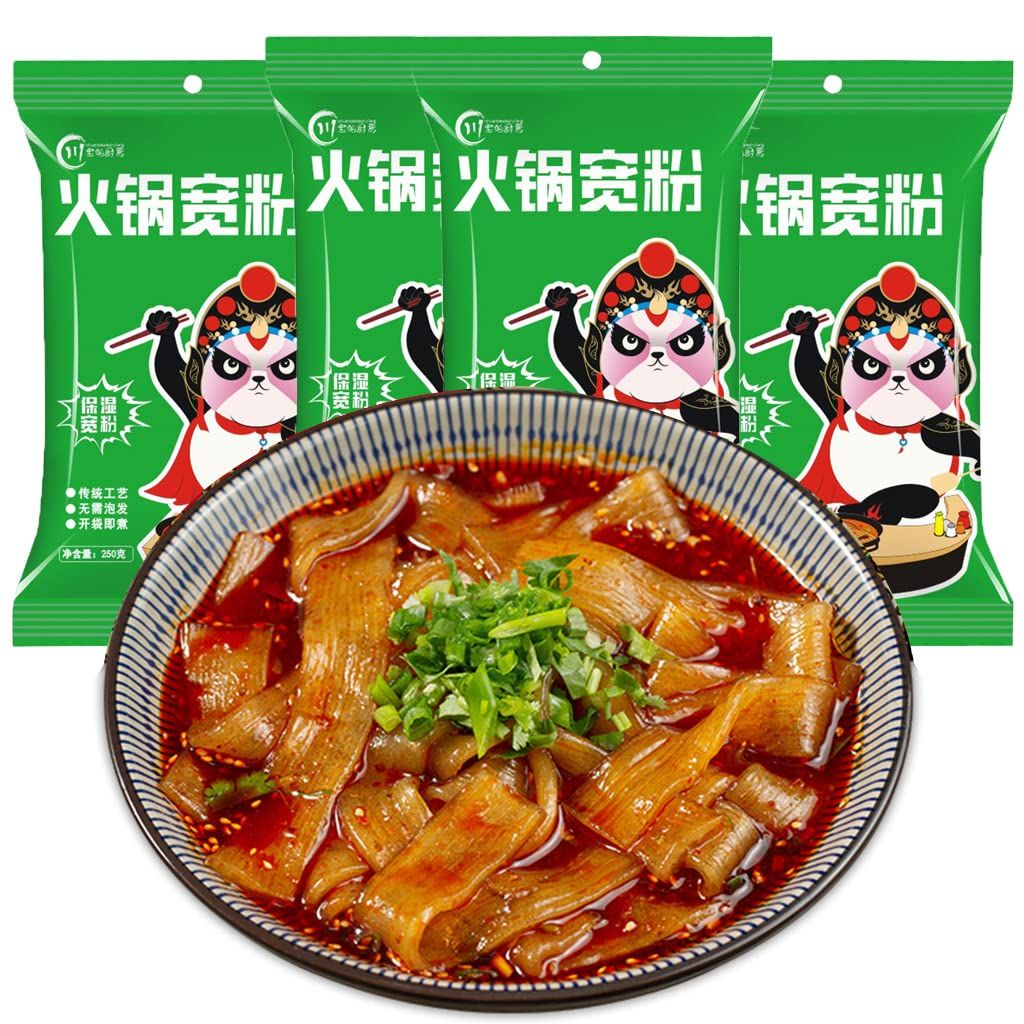 YMeijian 4-Pack Sweet Potato Noodles, Glass Noodles, Szechuan Hot Pot Noodles, Fat-Free/Gluten-Free/Vegetarian/Kosher (8.8 oz 4-pack) 2.2 lbs (4-pack)