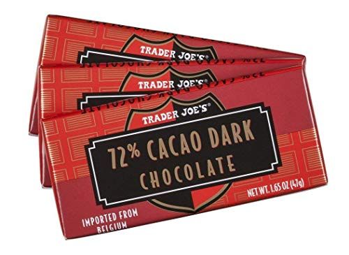 Trader Joe&#39;s 72% Cacao Belgian Dark Chocolate Bars (1 Pack of 3)