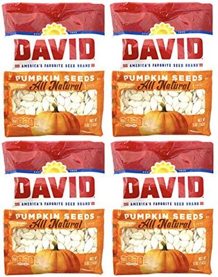 David Seeds, Pumpkin Seeds, 5-Ounce Bags (Pack of 4)