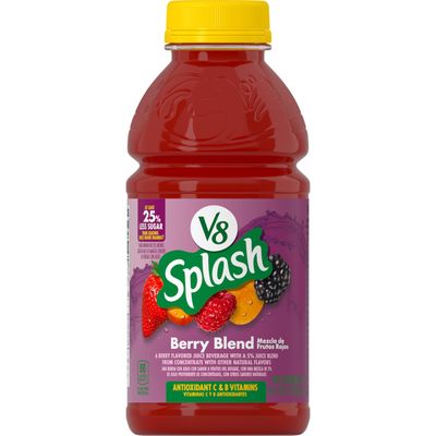 V8 Splash Berry Blend Flavored Juice Beverage, 16 fl oz Bottle
