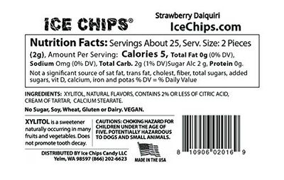 ICE CHIPS Xylitol Candy 3 Pack Assortment (Strawberry Daiquiri, Margarita, Pina Colada) Includes BAND as Shown