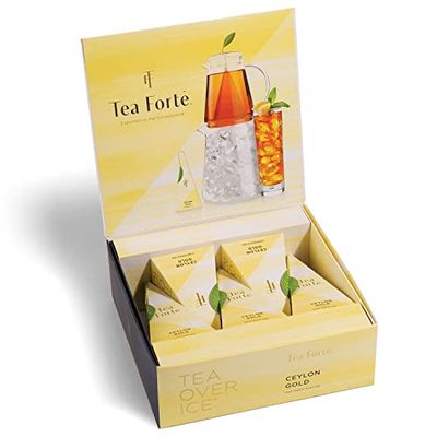 Tea Forte Iced Ceylon Gold Tea Over Ice, Pitcher-Size Iced Black Infusers, 5 Count (Pack of 1)