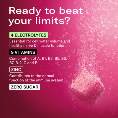 Waterdrop Electrolyte Cubes, Berry Flavor, Zinc, 9 Vitamins & 5 Electrolytes, On The Go Water Enhancer for Still & Sparkling Water, Calorie Free, Zero Sugar, Gluten Free, Non GMO, Vegan, 24 CT