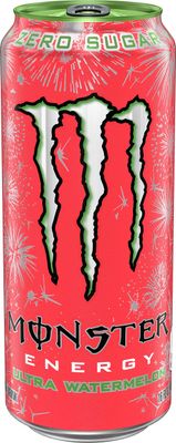 Monster Energy Ultra Watermelon, Sugar Free Energy Drink, 16 Ounce (Pack of 15)