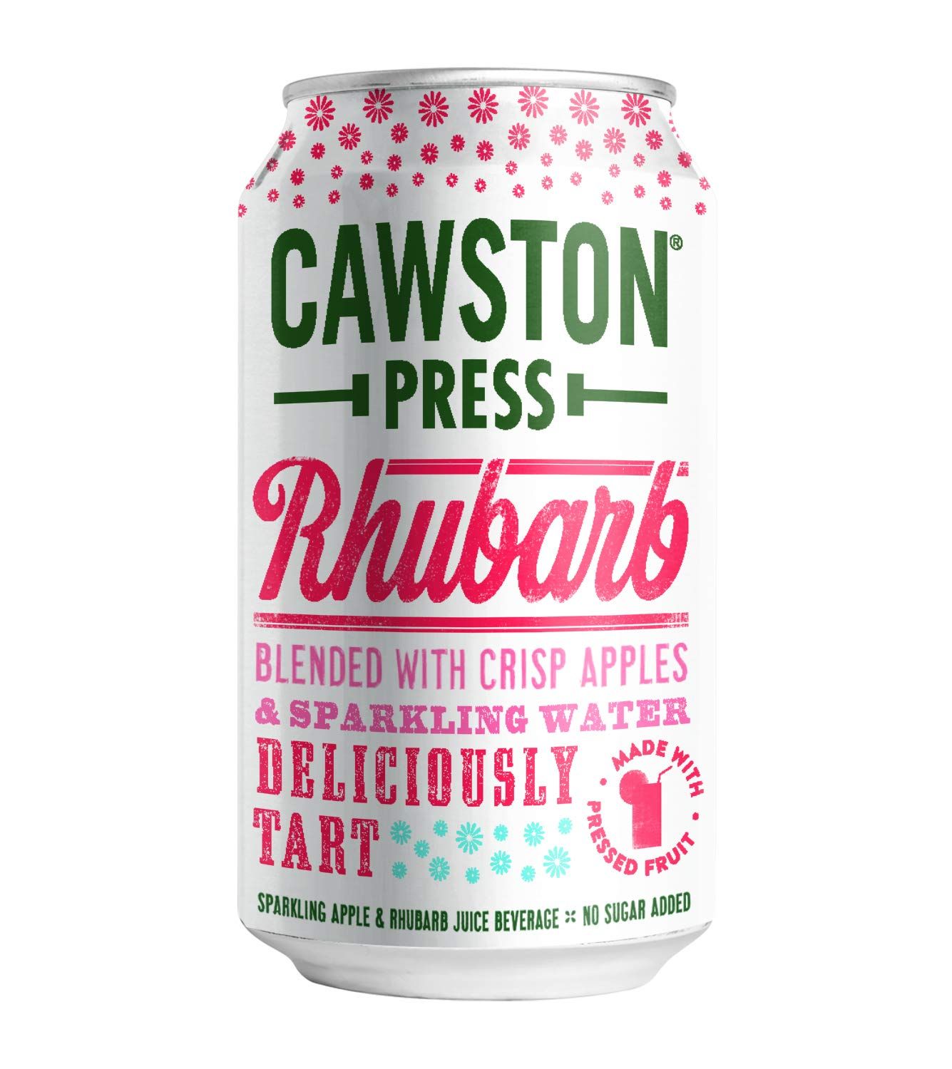 Cawston Press Sparkling Water, Rhubarb &amp; Crisp Apple, 11 Fl Oz (Pack of 4)