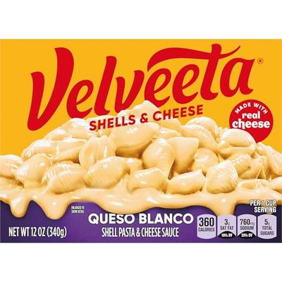Velveeta Shells &amp; Cheese Queso Blanco Shell Pasta &amp; Cheese Sauce, 12 oz Box