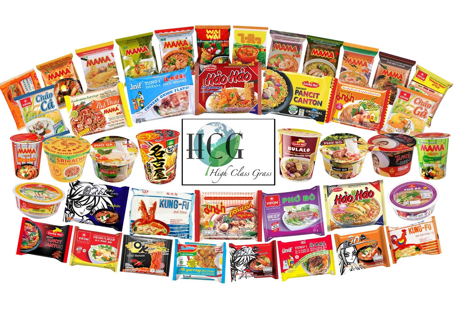 Ramen Noodles from Around the World Snack Box Variety Pack of 10 Instant Noodles - Japanese, Filipino, Thai, Vietnamese with Around the World Sticker, 10 Count (Pack of 1)
