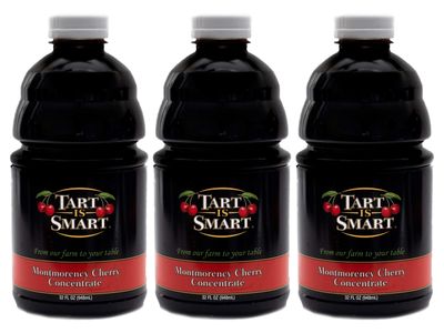 Tart is Smart Montmorency Tart Cherry Juice Concentrate, Cherry Juice Bottle Beverage, Rich in Antioxidants, Ideal for Muscle Recovery and Sleep Support, No-Added Sugar - 32 Ounce Bottle (Pack of 3)
