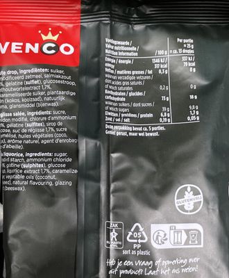 Venco Double Salt Licorice 4.2339 Ounce Bag (Pack of 1)
