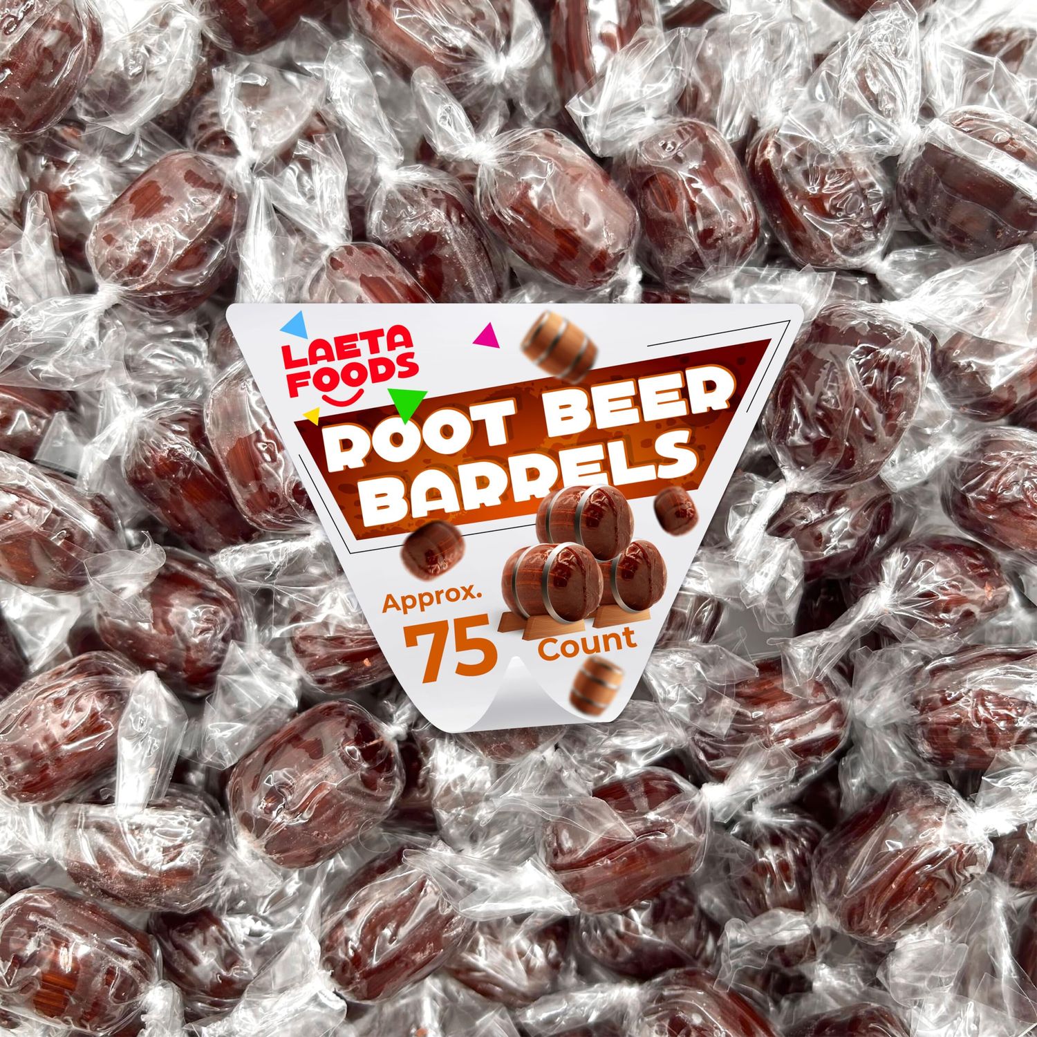 Root Beer Barrels Old Fashioned Hard Candy (1 Pound Bag - Approx. 75 Count)