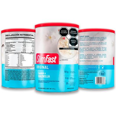 SlimFast Meal Replacement Powder, Original French Vanilla, Weight Loss Shake Mix, 10g of Protein, 22 Servings (Packaging May Vary)