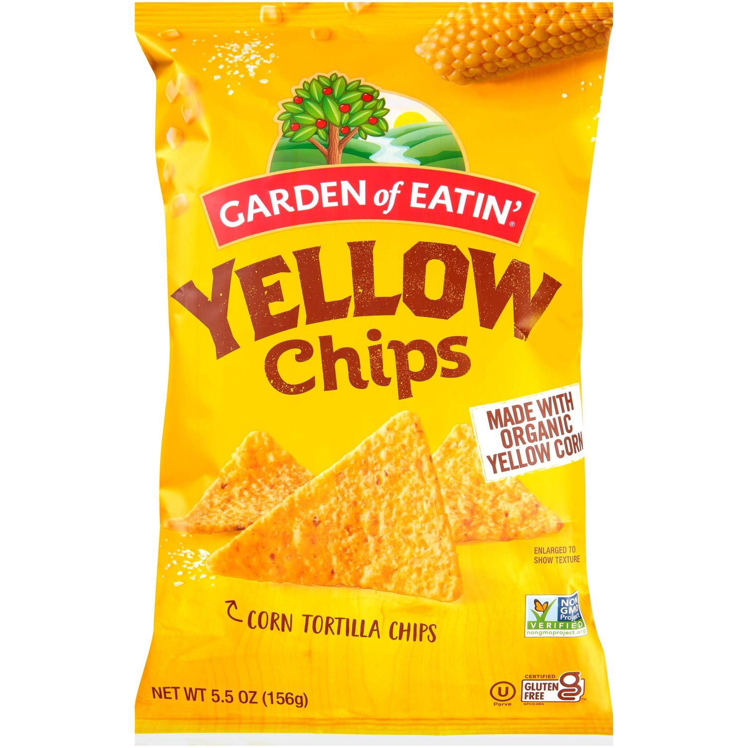 Garden of Eatin&#39; Tortilla Chips, Sea Salt, Yellow Corn, 5.5 oz (Pack of 12)