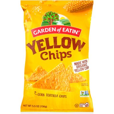 Garden of Eatin&#39; Tortilla Chips, Sea Salt, Yellow Corn, 5.5 oz (Pack of 12)