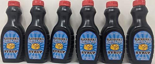 Blackburns Sugar Free Pancake Syrup - 6 x 12 Oz Bottles Bundled with a JFS Recipe Card