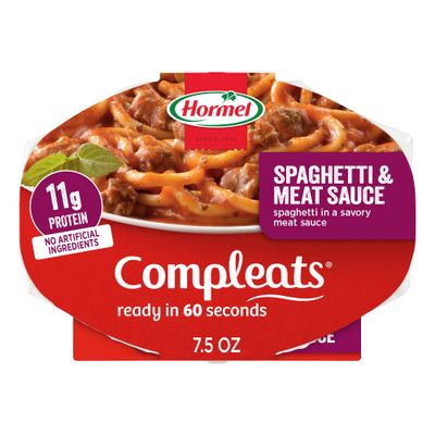 HORMEL COMPLEATS Spaghetti &amp; Meat Sauce Microwave Tray, 7.5 oz. (7 Pack)