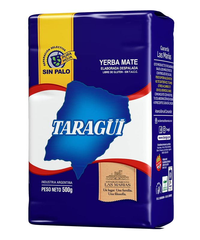 Taragi Yerba Mate No Stems, 500 gr - 1.1 lbs (Blue Pack)