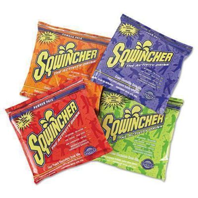 Sqwincher 016044AS Powder Pack Concentrated Activity Drink Assorted 23.83 oz Packet 32/Carton