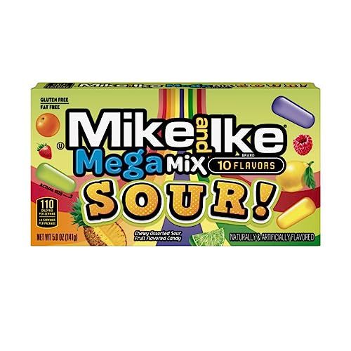 Mike and Ike Candy, Mega Mix Sour, 5oz Theater Box, Pack of 12