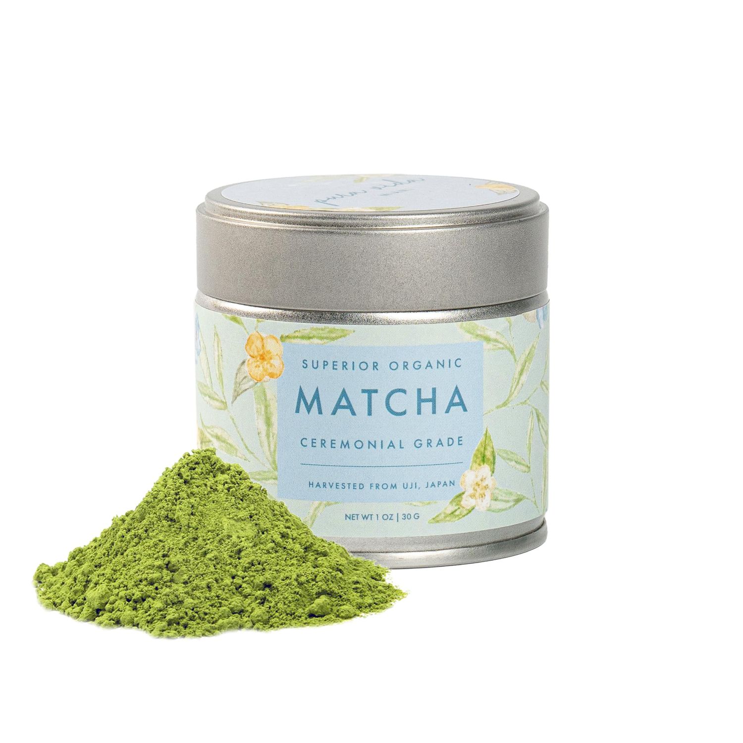 PURA VIDA MIAMI Ceremonial Grade Organic Japanese Green Tea Matcha Powder | Hot or Iced | Organic, Vegan &amp; Gluten-Free Matcha Powder | 1 oz | 30 g