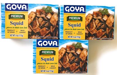 Goya Calamares Tinta Squid, 4 oz. (Pack of 3