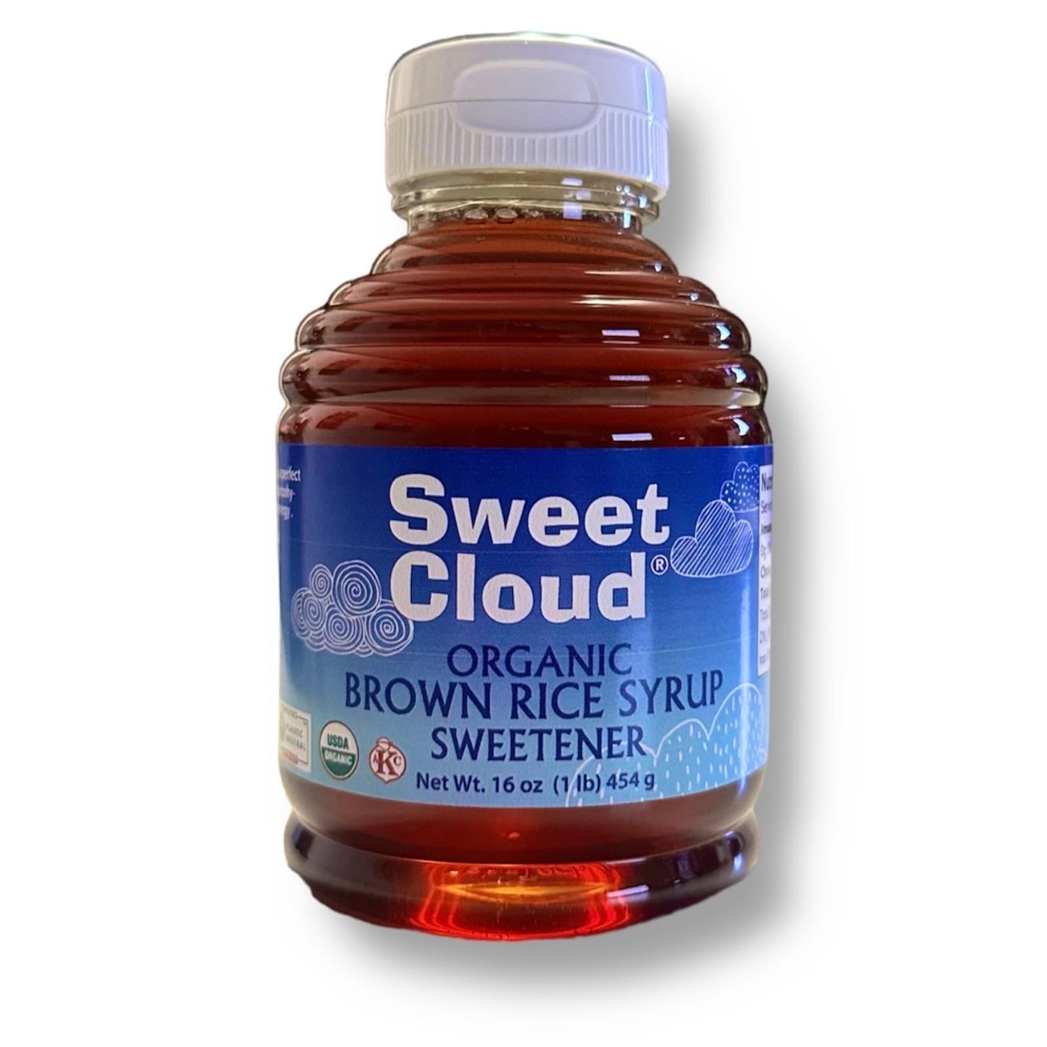 Sweet Cloud Organic Brown Rice Syrup (ssal-jocheong) Kosher, Organic, Naturally Gluten-Free, Vegan, Malt Syrup for Baking and Brewing, Substitute for Honey, Corn Syrup, Sugar, 1 lb Bottle